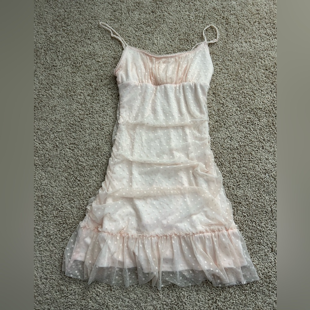 Altar’d State Pink Polka Dot Dress